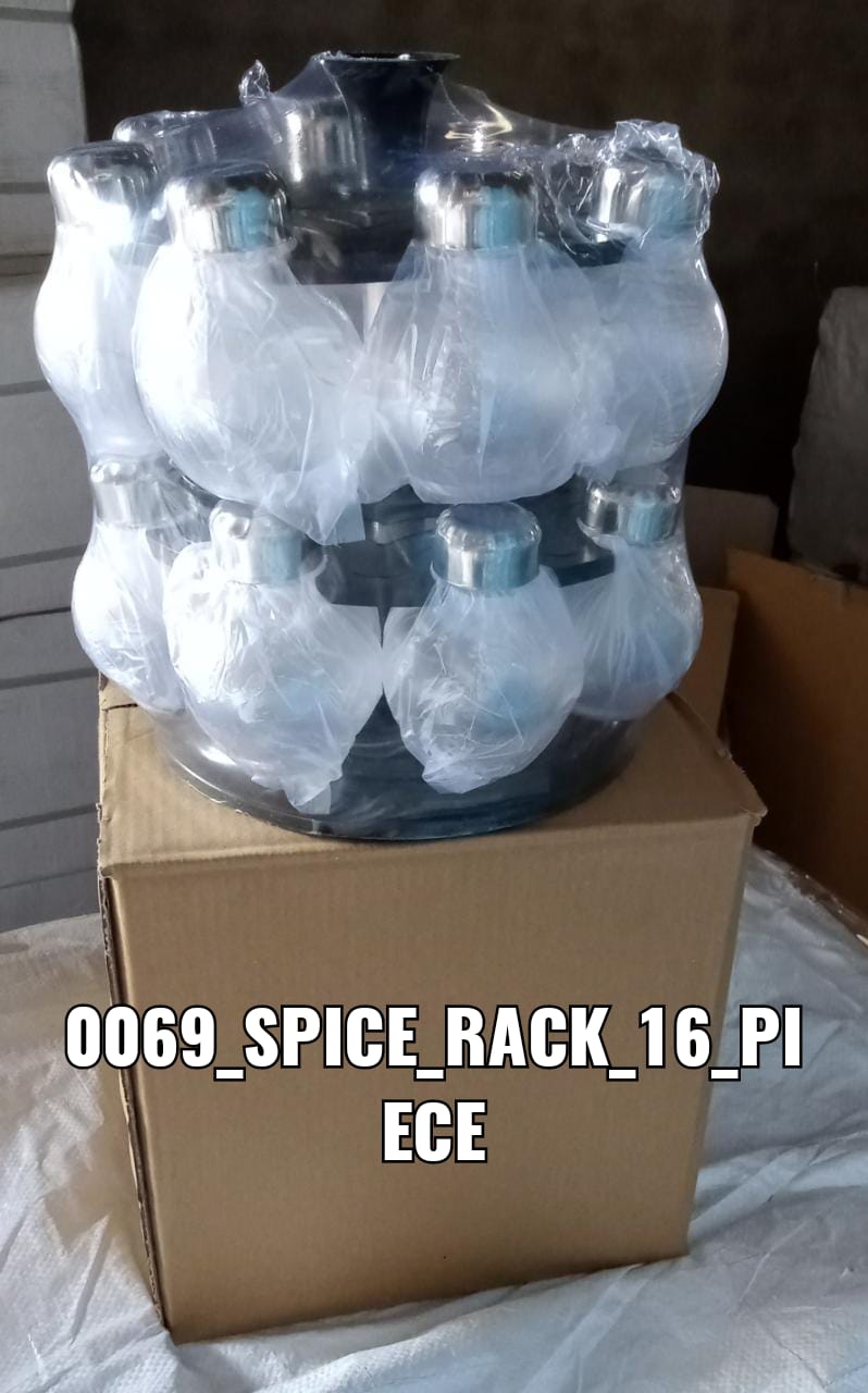 069 Multipurpose Revolving Plastic Spice Rack Set (16pcs) 