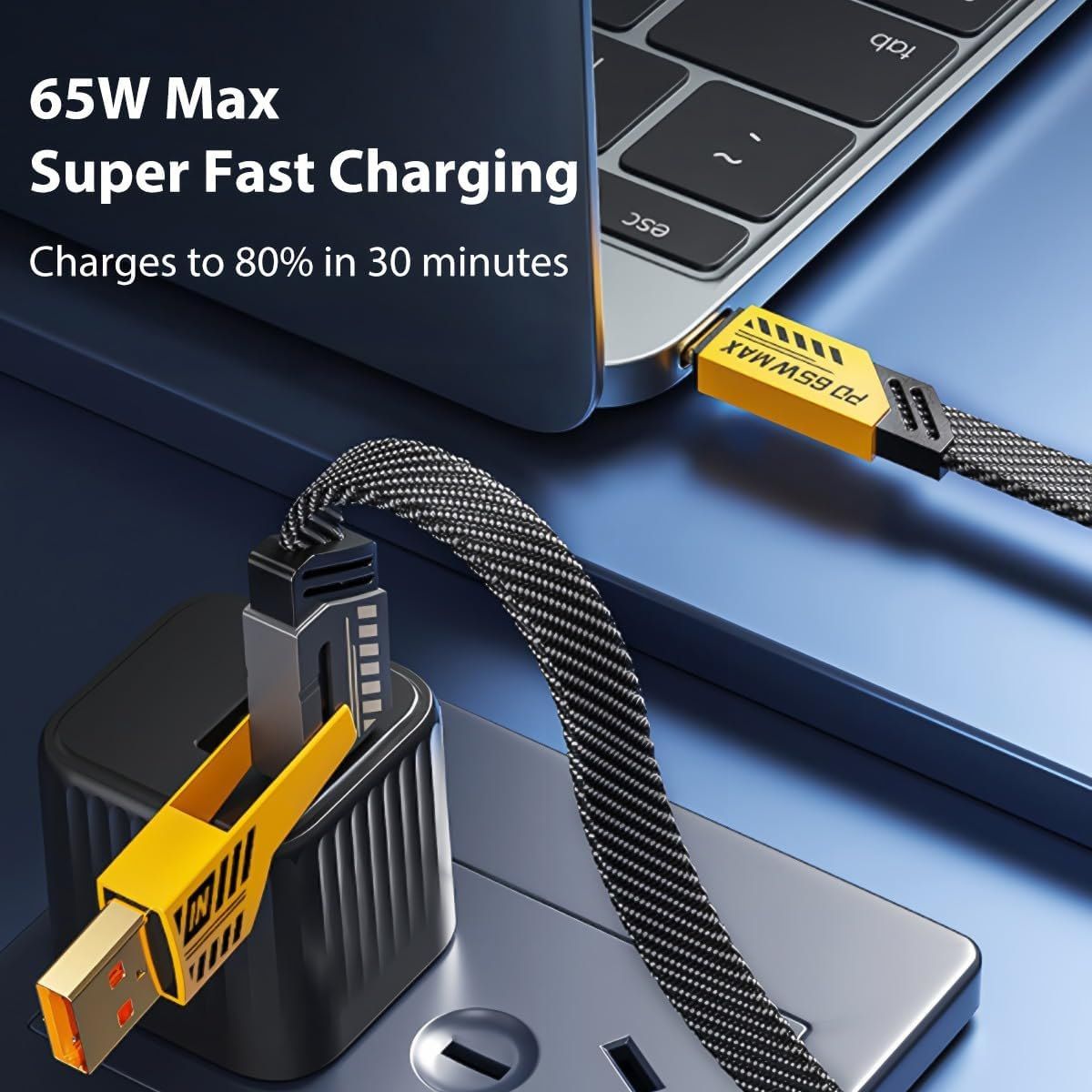 4in1 Mech 65W Universal Super Fast Charging Data Cable