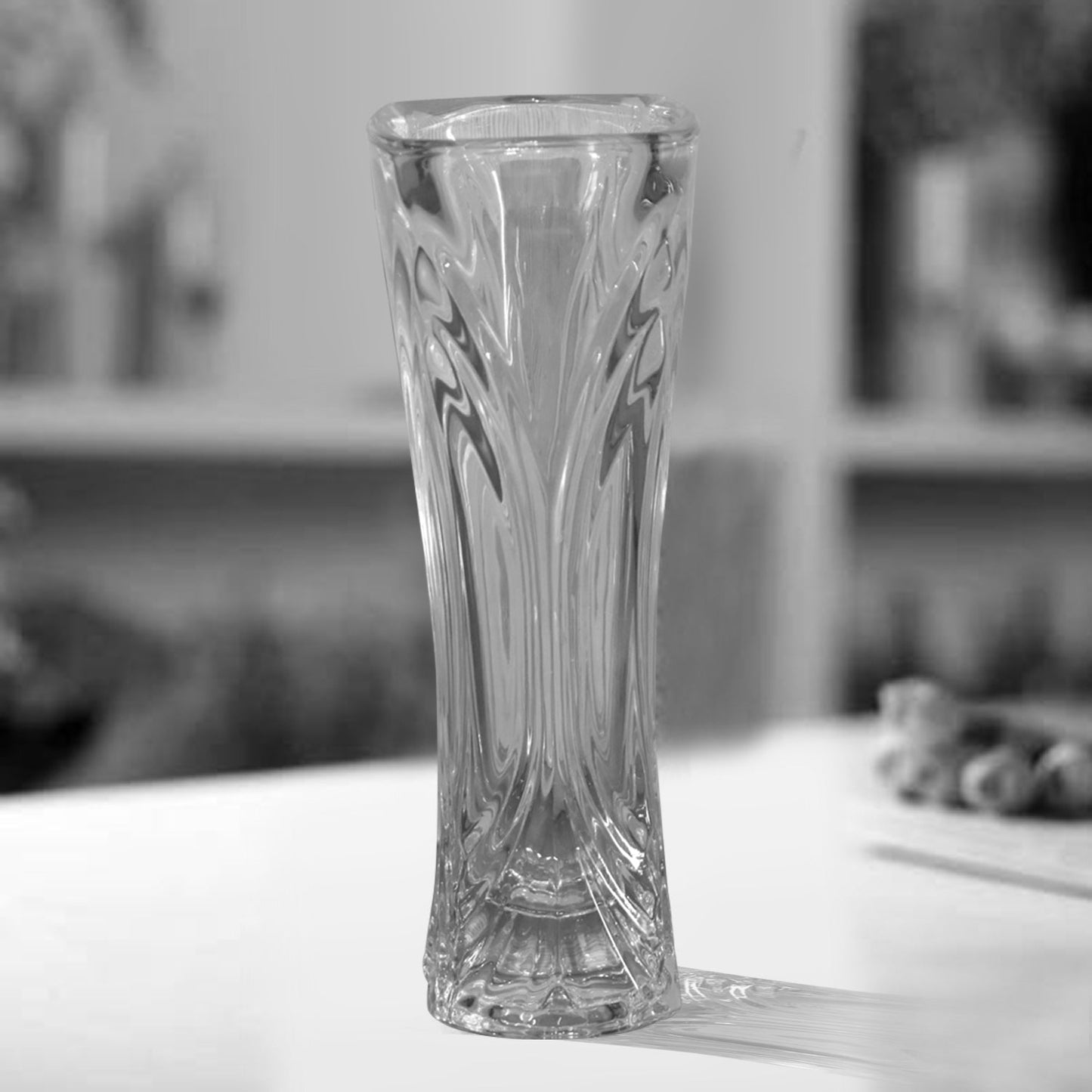 1851 Glass Flower Pot, Crystal Clear Vase for Living 